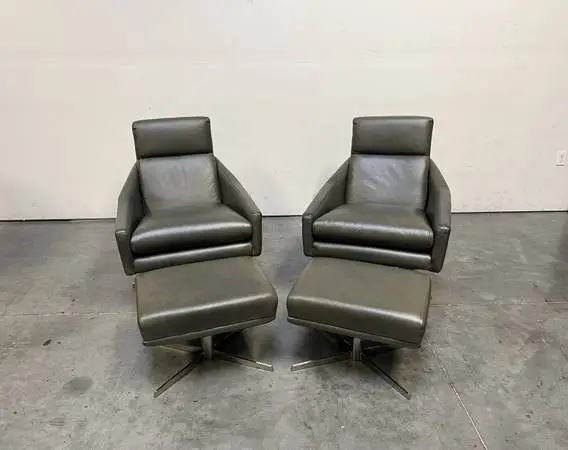 Contemporary  Leather Chairs Set