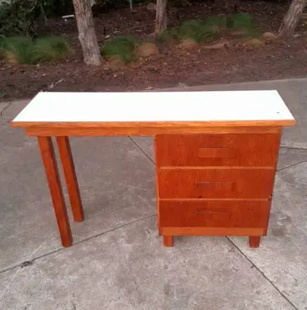 Antique Handmade Oak Desk