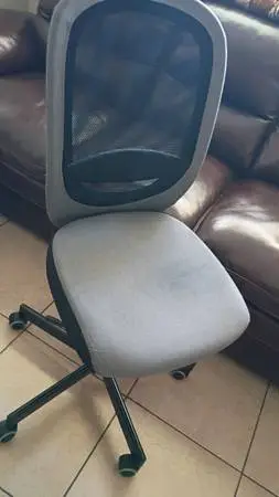 Computer or office  Chair over coaster wheels great condition! With back support