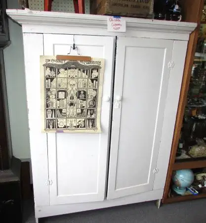 Nice Old White Shabby Cupboard Cabinet