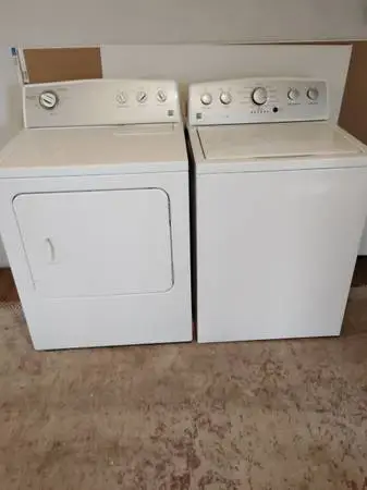 Kenmore washer and electric dryer set delivery and installation is free