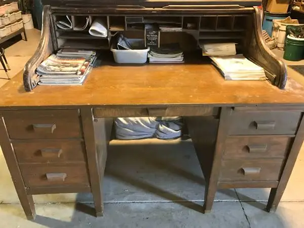 Old wooden desk