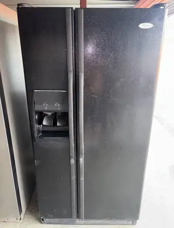 Black Whirlpool Refrigerator And Freezer