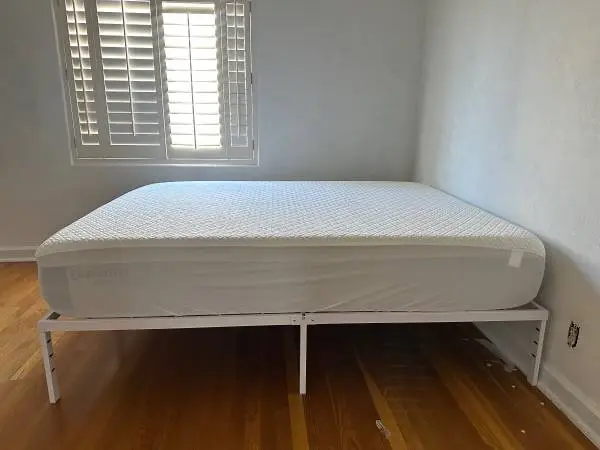 Queen metal frame + foam mattress for sale $75obo