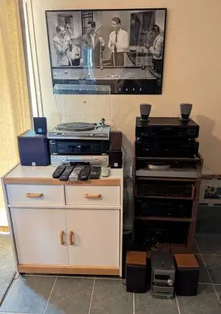 12-Piece w/Two Turntables - Analog Component Rack/Yamaha Turntable