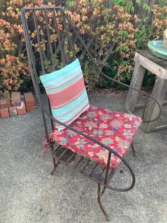 One-of-a-Kind Extra Large, MCM Strong & Heavy Iron Patio Chair