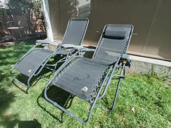 Pair of GCI Adjustable Reclining Lounge Outdoor Patio Chairs