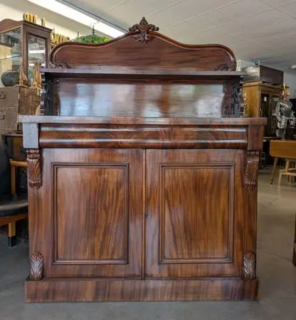 Antique Mahogany Sideboard Buffet w/ Cabinet / Server, Serving Table