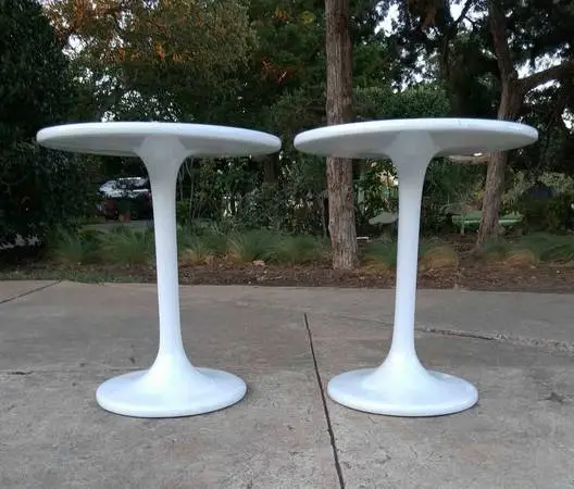 Modern Acrylic Tulip Pedestal Bistro Tables
