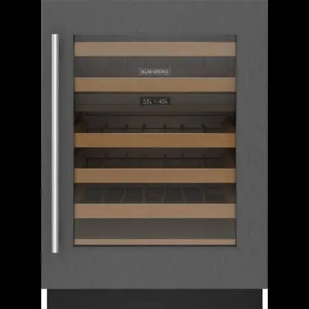 SUB-ZERO 24 PANEL READY DUAL ZONE WINE COOLER (OUT OF BOX)