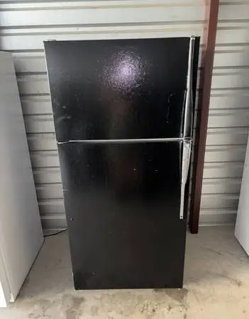 Black Hotpoint Refrigerator And Freezer