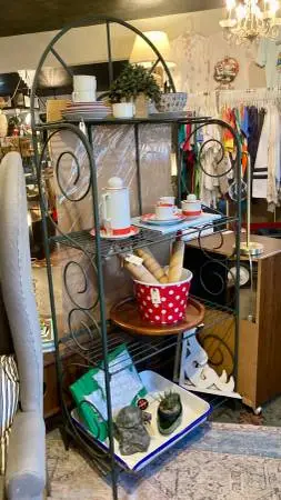 Tall Green Metal Folding Rack