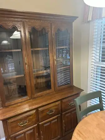 Solid Oak China Cabinet