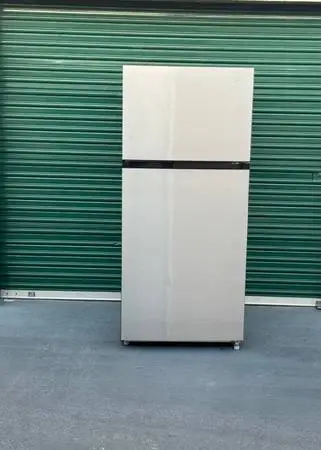 18 cu Stainless steel refrigerator with freezer (free local delivery)