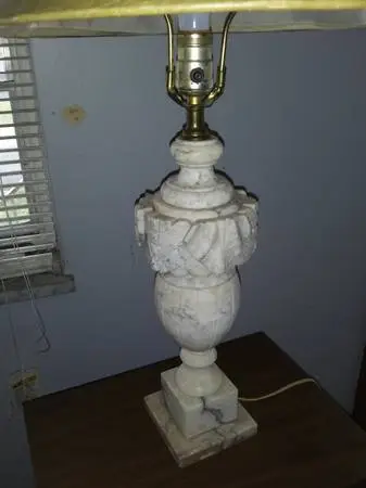 Marble Table Lamp. SEE MAP