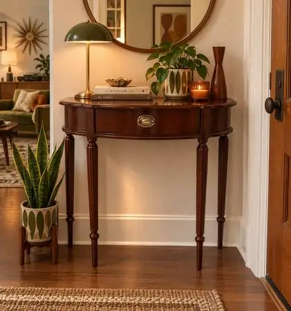 Elegant Vintage Mahogany Console table - Hand Refinished entry table