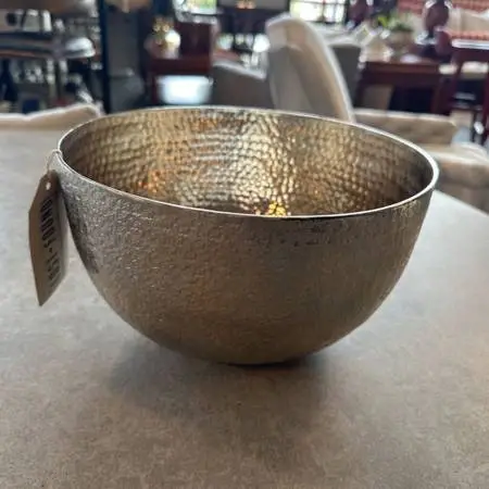 Round Hammered Sliver Bowl - 10.5X6H