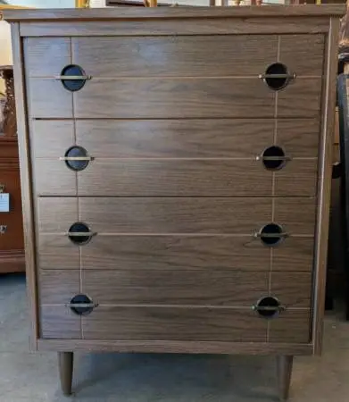 Mid-Century 4-Drawer Dresser, Bedroom Chest of Drawers