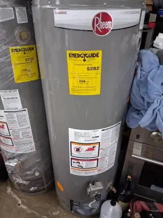 Rheem performance  water heater  40 gallons  gas natural