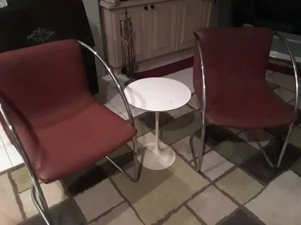 Giovanni Offredi brown Leather Steel 2 Chairs for Saporiti, I