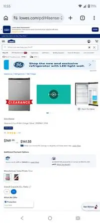 Hinsen 2.7cube mini fridge silver and black..can deliver