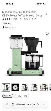 Moccamaster coffee machine