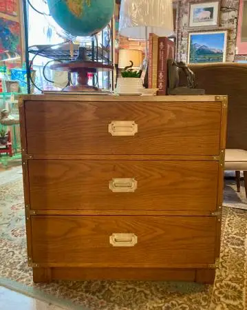 Fabulous 1960s Drexel MCM Campaign 3-Dr Chest Dresser