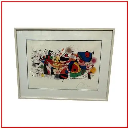 After Joan Miro Ceramiques Lmt. Ed. Lithograph, Facsimile Signature