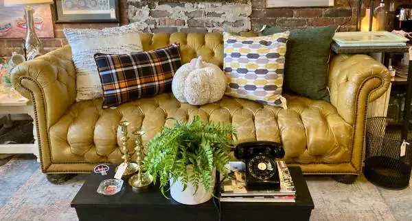 Vintage Chesterfield Leather Couch