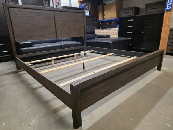 Modern Brown Rustic King Size Bed Frame