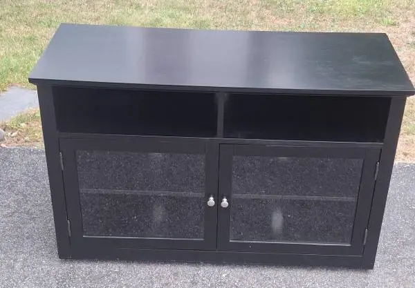Media Cabinet. Black TV Stand. Center Console