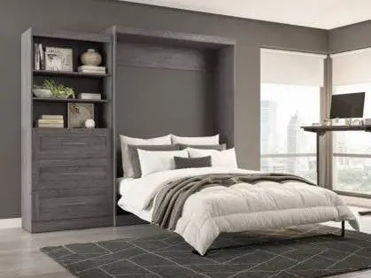Nice murphy bed.  Solid construction.  Stone gray.