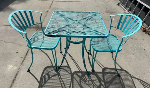 Patio Table & Chairs Wrought Iron