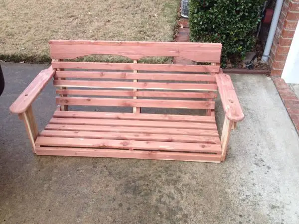 Solid Cedar Porch Swing - NEW!