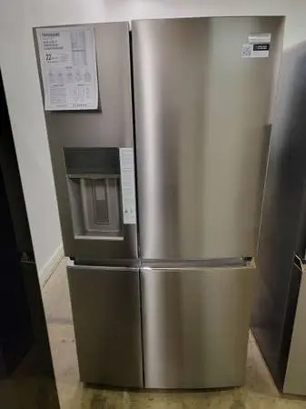 Frigidaire Gallery 36 in Wide 21.3 Cu Ft Counter Depth 4 Door Refrigerator Smudg