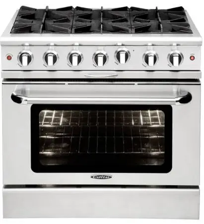 *Open Box* Capital 36” 6 Burner Gas Range – 25,000 BTU