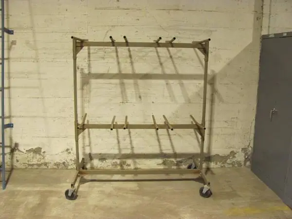 Metal folding chair storage or transport cart (holds 60 chairs)