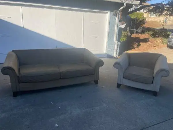 Sofa and Loveseat recently professionally cleaned