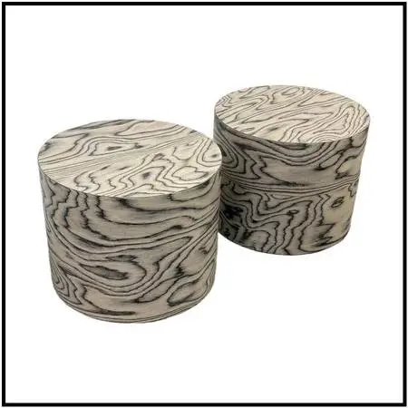 Ettore Sottsass Zebra Cocktail Side Tables, Pair