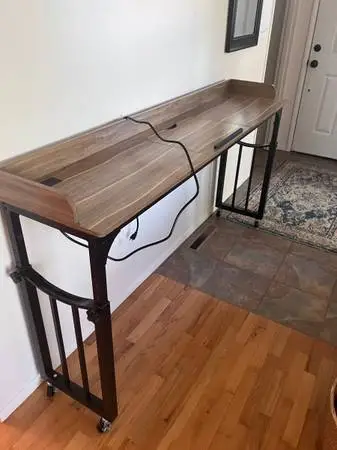 Over bed adjustable table