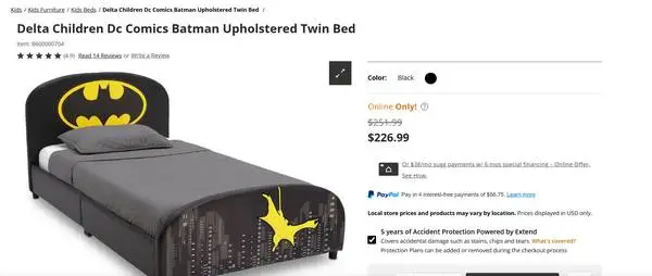 Ashley Furniture toddler kids beds Batman, princess themed