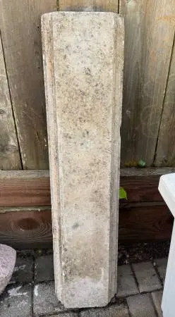 Stone architectural lintel for garden ornament