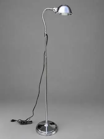 Vintage Chrome Gooseneck Floor Lamp