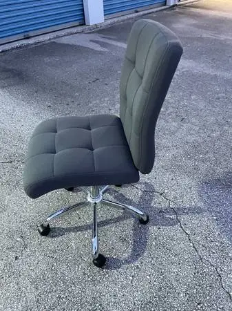 Quilted Armlees Office Computer or Desk Chair - Used good condition