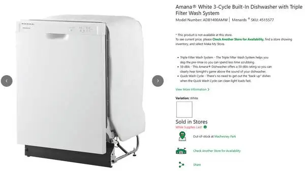 New dishwasher
