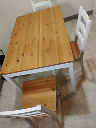 Knotty pine kitchen table