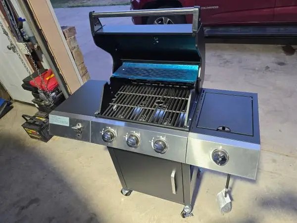 Brand new propane grill stainless