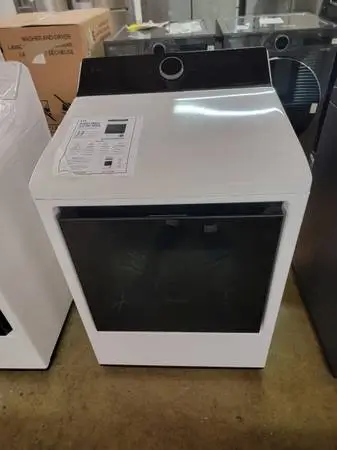 LG 7.3 Cu Ft Smart Electric Dryer with Steam and EasyLoad Door Alpine White Mode