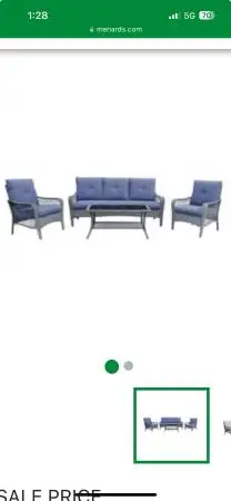WICKER FURNITURE WITH TABLE @ CHAIRS