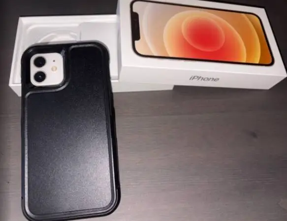 $240, iPhone 12, 128 GB, White (incl. screen protector and black case)